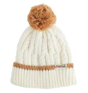 Gorro de punto color crema