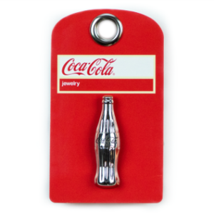 Pin de botella plateada