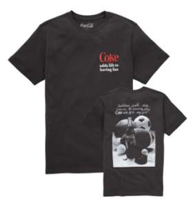 camiseta unisex deportiva de Coca-Cola