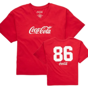 Camiseta roja de punto para mujer