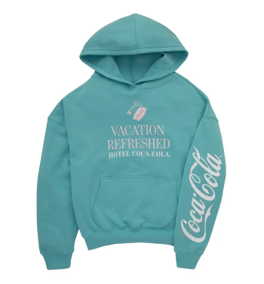 sudadera con capucha azul sudadera con capucha azul de Coca-Cola para mujer para mujer